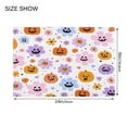 thumbnail image 2 of 2 Piece Soft Bathroom Rug Set Flowers and Smiling Pumpkins Bath Mat and U-Shaped Toilet Contour Rug (16"x24"+20"x24"), 2 of 7