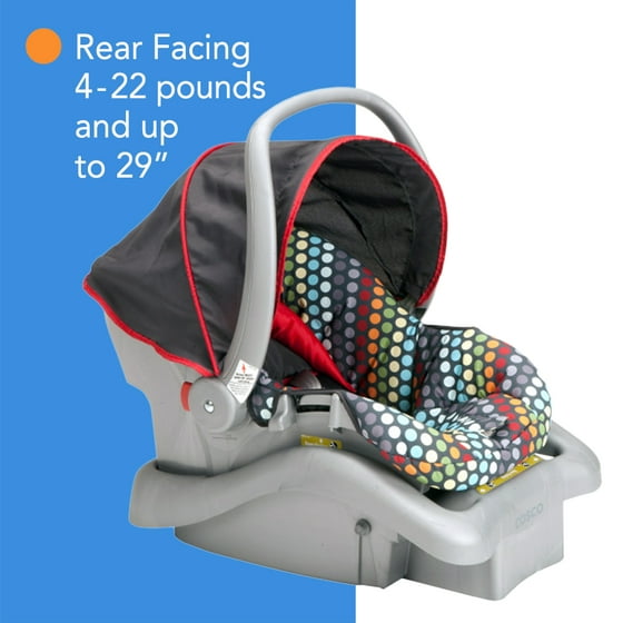 Cosco Light N Comfy Dx Baby Infant Car Seat Rainbow Dots