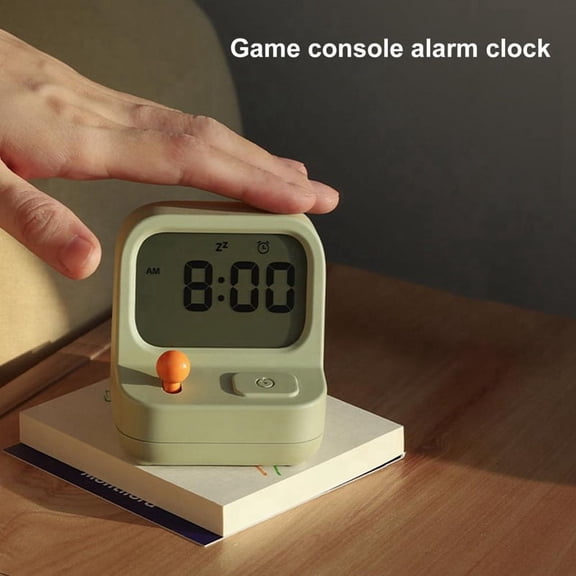 Retro Mini Handheld Game Machine Alarm Clock Kids Cute Digital Clock Multi Function Cou_wm25