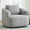 Light Gray, variant on Leumius Swivel Accent Chair,360° Round Upholstered Armchair with One Soft Pillow,Teddy Fleece High-Resilience Sponge Single Sofa for Living Room,Bedroom, Apartment,No Assembly,Brown