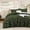 05 - Olive Green - Diamond Like, variant on Tufted Boho Comforter Set King Size - Bright White Farmhouse Embroidered Bedding, Soft Jacquard 3-Piece All-Season King Comforter Bed Set