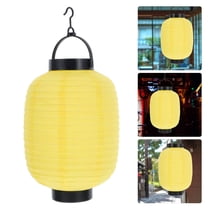 OUNONA Japanese Style Foldable Lantern Lamp Yellow with Soft Lighting for Home Decor