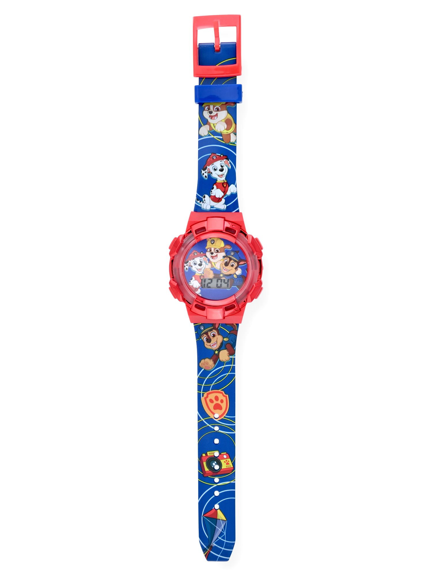 Paw Patrol Kids Flashing Lights LCD Watch with Printed Strap PAW4514WM