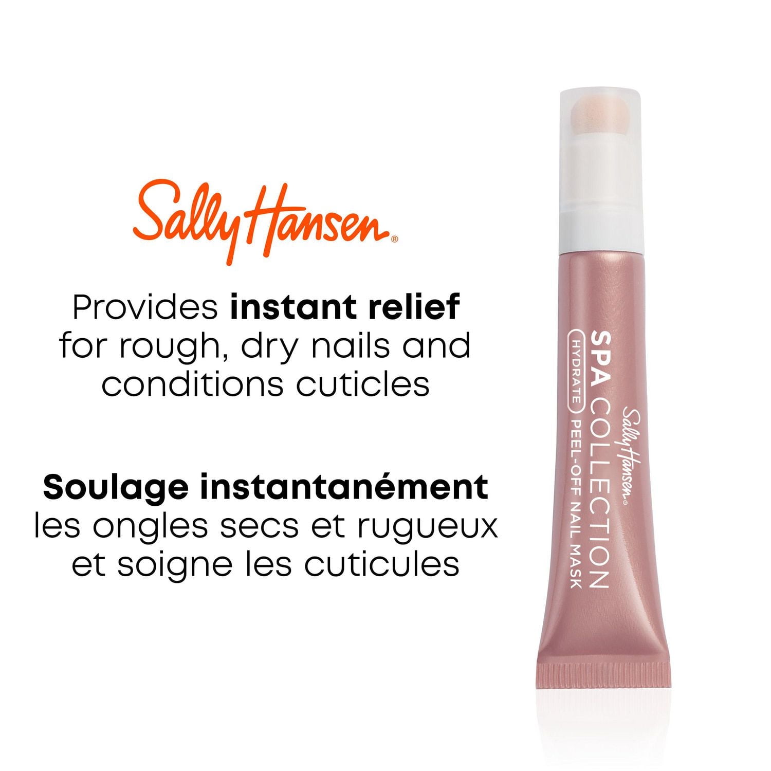 Sally Hansen Masque hydratant pour ongles, enrichi en acide hyaluronique, aide à soigner les cuticules craquelées en adoucissant & en lissant la peau