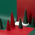 thumbnail image 2 of Nuevas Ideas para fiestas, vacaciones, flocado, árbol de Navidad de cerámica, adornos de mesa, árbol rojo verde, regalo de Navidad, decoración navideña 2024, 2 of 4