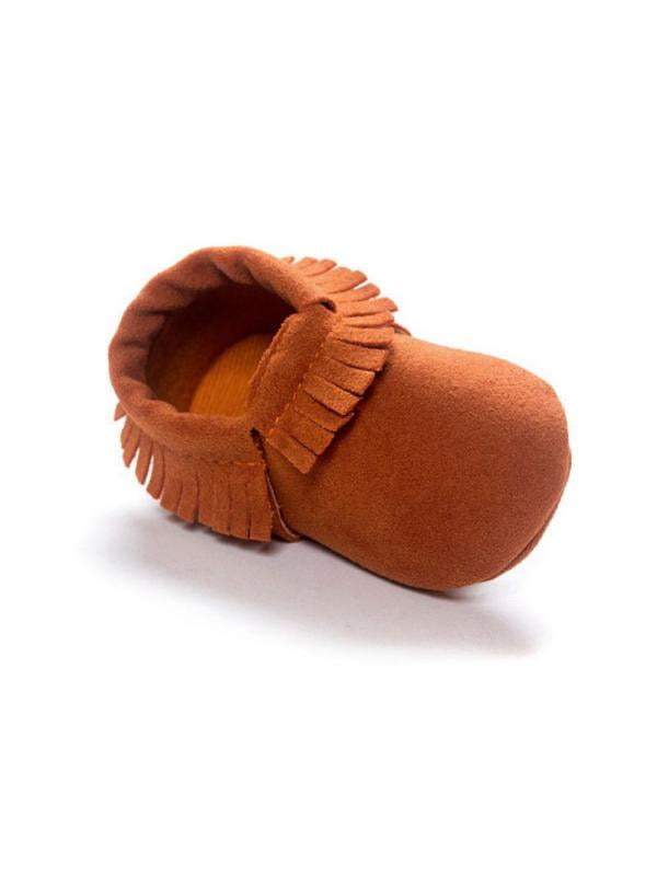 Baby Boy Girl Tassel Soft Sole Suede Shoes Infant Toddler Newborn Moccasin 0-18M