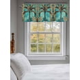thumbnail image 3 of Boho Coastal Beach Curtain Valances for Windows, Summer Ocean Tropical Tree Flower Kitchen Valance Window Treatment, Light Filtering Block Curtains for Bathroom/Bedroom/Living Room 60'' x 18'', 3 of 9