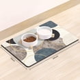 thumbnail image 2 of Dog Food Mat, 16"x24" Dog Mat for Food and Water, Absorbent Dog Cat Bowl Mat Protect Floors, Cute Cat Food Mat for Feeding & Watering Supplies, Anti-Slip Rubber Pet Feeding Mat, Abstract Circle, 2 of 6