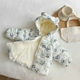 thumbnail image 4 of YunPes Hooded Puffer Jackets for Baby Lightweight Packable Bear Ears Cute Print Coats Toddler Comfy Soft Outerwear, 4 of 8