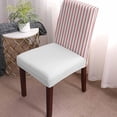 thumbnail image 2 of Chair Covers Red Stripes Dining Chair Slipcovers Red Beige Vertical Striped Stretch Removable Chair Seat Protector Party Decoration Set of 1, 2 of 6