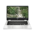 thumbnail image 3 of HP Chromebook x360 14a-ca0060nr - Flip design - Intel Celeron - N4120 / up to 2.6 GHz - Chrome OS - UHD Graphics 600 - 4 GB RAM - 32 GB eMMC - 14" touchscreen 1366 x 768 (HD) - Wi-Fi 5 - natural silver (base), forest teal (cover), paint finish (cover), textured base, forest teal, matte keyboard frame finish - kbd: US, 3 of 9