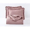 thumbnail image 4 of Chezmoi Collection Nora 3-Piece Woodrose Ruffled Edge Trim Microfiber Comforter Set, Full Size, 4 of 8