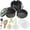 Green, variant on Camp Fire Cooking Equipment,Camp Cookware,Camping Cookware Mess Kit for Backpacking Gear – Camping Cooking Set - Camping Pots and Pans Set - Backpacking Stove/Portable(Black 6IN)