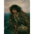 thumbnail image 3 of Anton Romako 19x24 Black Modern Framed Museum Art Print Titled - Italian Fishing Child (1873-1875), 3 of 5