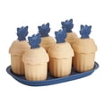 thumbnail image 1 of 6 Cavity Cartoon Popsicle Molds Plastic Ice Mold Ice Cream Tray Holder, 1 of 5