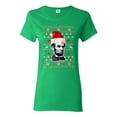 thumbnail image 1 of Ladies Abraham Lincoln President USA Ugly Christmas Funny DT T-Shirt Tee, 1 of 2