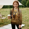 thumbnail image 5 of Garronmavis Deer Boys Long Sleeve T-Shirts 11-12 Stylish Hunting Forest Long Sleeve Crewneck T-Shirts Tee Tops Fashion Casual Crewneck Loose Fit Tee Tops for Outdoor Activities, 5 of 7