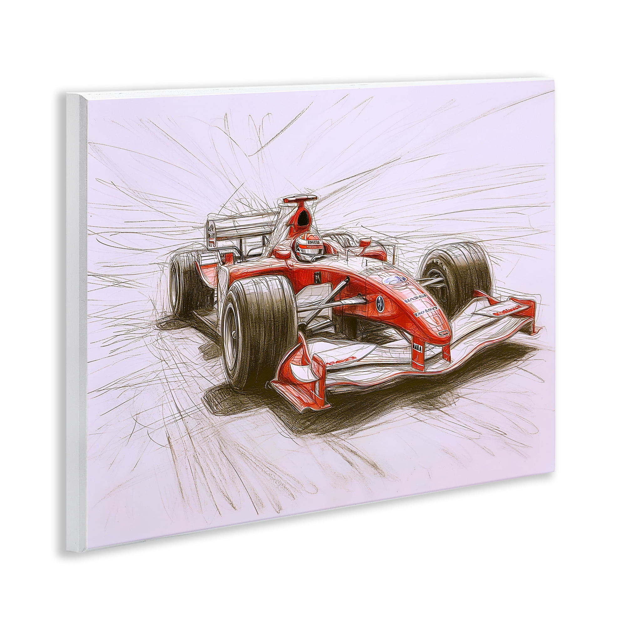 Stupell Industries Sketched Race Car Concept Wall Plaque Art, design by Steve Hunziker
