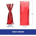 thumbnail image 3 of MT Products Metallic Red Mylar Wine Gift Bags for Bottles - Pack of 25, 3 of 10