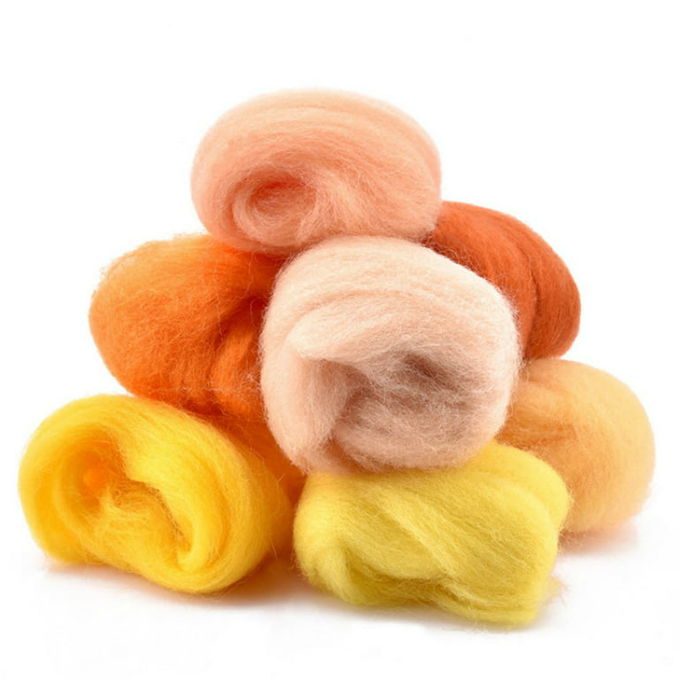 36/50 Color Wool Soft Fibre Roving Set Needle Felting Kit Hand Craft Sewing  LAVA