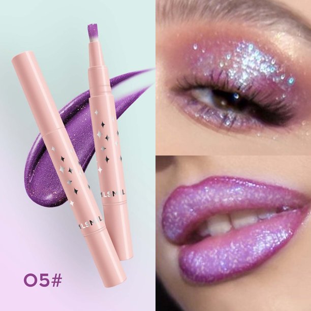 Ganfancp Diamante Líquido Sombra de Ojos Hoja Súper Brillante Cristal Tendido Lápiz Gusano de Seda Sombra de Ojos Líquido Brillante Hoja Delineador de Ojos Líquido 1.8Ml Ofertas Del Día Liquidación 1