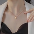 thumbnail image 3 of 925 Sterling Silver CZ Love Heart Choker Necklace for Women Hollow Heart Necklace Pendant for Mother's Day, 3 of 5