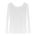 thumbnail image 4 of GJSYRH Womens Scoop Neck Long Sleeve Double Lined Basic Shirts Fitted Y2K Trendy Crop Tops, 4 of 4