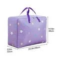 thumbnail image 3 of Latrodar Comforters Storage Bags Large Double Zipper Travel Packing Organizers Travel Toy Organizer Floral Print Luggage Organizer Bags Strong Handles for Comforters Blanket Clothes Sheet Toys 1PC, 3 of 7