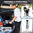 thumbnail image 6 of Ladcaser All Terrain Rollator Walker w/ Seat, Backrest, Handles, Walker for Seniors, 12" Wheels Foldable Lightweight Aluminum Walkers, Outdoor Rolling Walker w/ Adjustable Height, 6 of 8