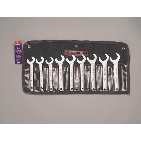 Wright Tool 745 Service Wrench Set, 3/4" - 1-1/4" (9-Piece),Silver