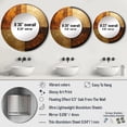 thumbnail image 4 of Designart "Gleaming Bronze Balance" Abstract Shapes Rund Mirror For Wall Decor - Large Brown Round Printed Mirror -Modern Round Living Room Mirror - 36" x 36", 4 of 6