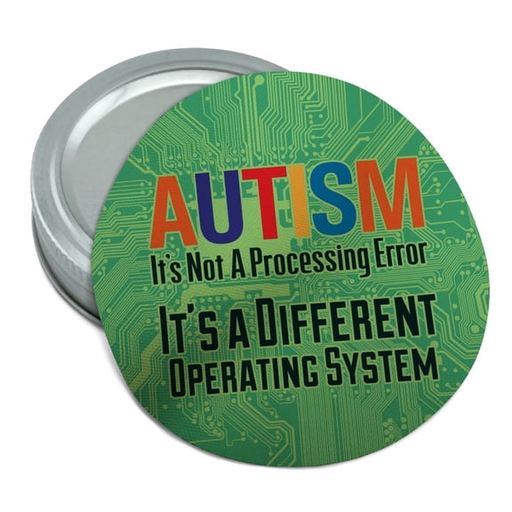 Autism Not a Processing Error Different Operating System Round Rubber Non-Slip Jar Gripper Lid Opener