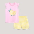 thumbnail image 2 of Caqnni 2Pcs Summer Outfits Set for Toddler Girls - Flower Short Sleeve T-Shirt & Pants for Gift Summer Outfits Girls' Clothing Set 2Pcs Summer Playwear Beach Outfits 1-2 Years,Black, 2 of 7