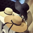 thumbnail image 6 of Limei Womens Wide Brim Straw Sun Hat Floppy Foldable Roll up Cap UPF 50+ Summer Beach Hats (Rose), 6 of 7