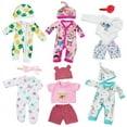 thumbnail image 4 of AlevRam 6 Sets 12 inch Baby Doll Clothes Soft Bodysuits Outfits for 12" Baby Dolls Girl Doll Accessories Clothing Set for 10-12 inch Dolls, Great Gift for Kids Ages 3+, 4 of 6