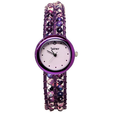 Winky Designs Classic Wrap Watch, Purple Haze