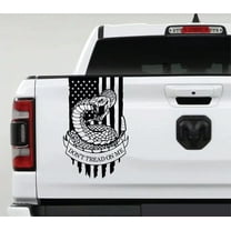 AnyStickerYouWant Dont Tread On Me Gadsden Flag Distressed American USA US Flag 2 Truck Tailgate Vinyl Decal Compatible with Most Pickup Trucks Rattlesnake Decal (11''x20'')