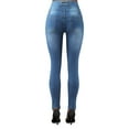thumbnail image 5 of UJNDER Women's High Waisted Skinny Jeans Stretch Denim with Four Button Fly Slim Fit Style Light blue S, 5 of 8
