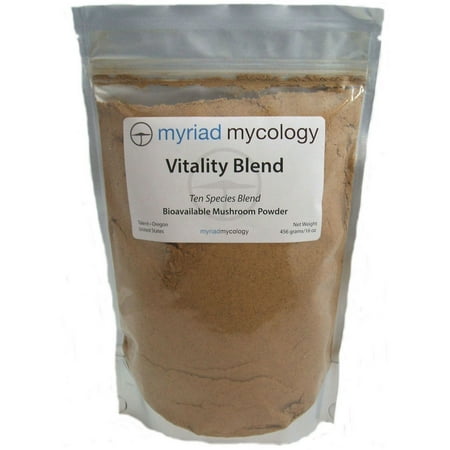 Cordyceps Mushroom - Myriaid Mycology Vitality Blend, Ten Species Mushroom Powder 1 lb, Bulk Herbs