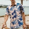 thumbnail image 2 of OIOLOYJM Button Down Shirt for Men Short Sleeve Summer Hawaiian Tropical Lounge Beach Shirts Floral Casual Relaxed Fit Lightweight Tops with Pocket Vermilion M, 2 of 5