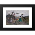 thumbnail image 2 of Alexei Stepanovich Stepanov 18x13 Black Modern Framed Museum Art Print Titled - The Village Swing, 2 of 5