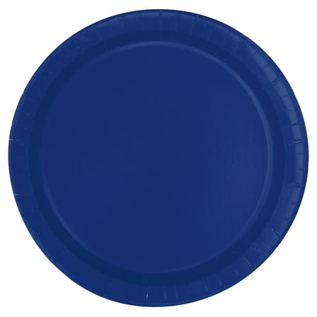 Disposable Paper Plates, 9", Navy Blue, 20 Pieces, by Way To Celebrate