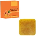 thumbnail image 2 of Fiudx Jabón de Limón, Barra Artesanal Iluminada de Cúrcuma, Limpiador Refresco En Vitamina C, Exfoliante Suave En Ácido Salicílico, Cuidad Facial Diario, Todo Tipo de Piel, Ingredientes Naturales., 2 of 7