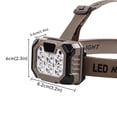 thumbnail image 2 of Linterna frontal de inducción con sensor de movimiento, linterna frontal para exteriores con indicador de potencia, potente linterna frontal para acampar al aire libre y correr, 2 of 9