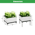thumbnail image 5 of Tcbosik 2 Pack Raised Garden Bed with Legs, Outdoor Planter Box for Lawn, Patio, Backyard to Grow Flowers, Herbs & Vegetables, White, 5 of 10
