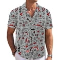 thumbnail image 3 of Mens Funny Hawaiian Shirts 3D Graphic Button Down Short Sleeve Tropical Holiday Beach Aloha Shirt, 3 of 5