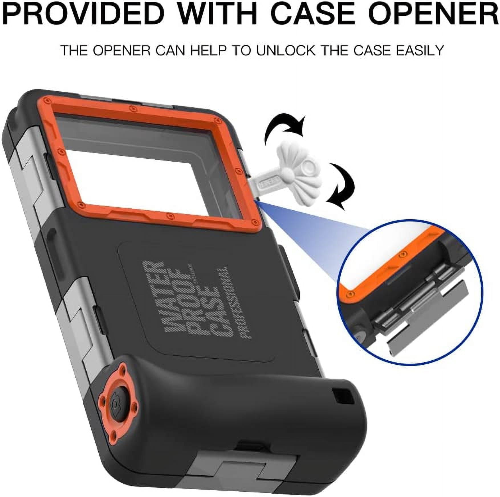 Prociv Universal Underwater Phone Case for Snorkeling, IP68 Professional Diving Waterproof Outdoor Cellphone Case with Lanyard for Most of Samsung Galaxy and iPhone Series Black