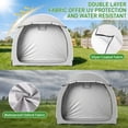 thumbnail image 6 of Ktaxon (2-3) Bike Storage Tent, Outdoor Bike Covers Waterproof Shed Tent, 210D Oxford Fan-Shaped Portable Shed, Fit for Bicycle,Graywhite, 6 of 9