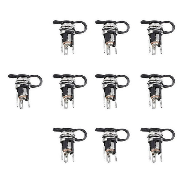 Multi DC Power Socket Threaded Connector 10Pcs Featuring Fast Conduction Ideal For Home Appliances And Toy Applications