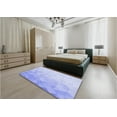 thumbnail image 5 of Ahgly Company Machine Washable Indoor Square Transitional Sky Blue Area Rugs, 6' Square, 5 of 7
